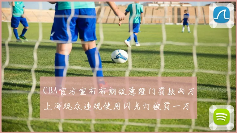 CBA官方宣布布朗故意蹬门罚款两万上海观众违规使用闪光灯被罚一万